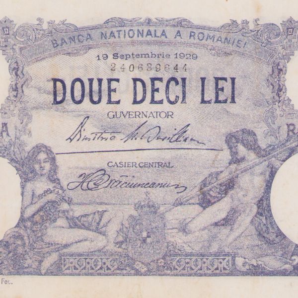 Bancnotă în valoare de 20 lei, 1929