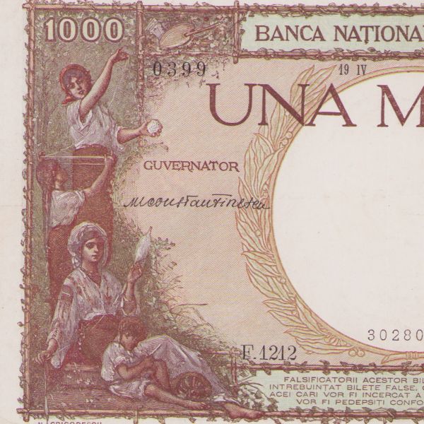 Bancnotă în valoare de 1000 lei, 1939
