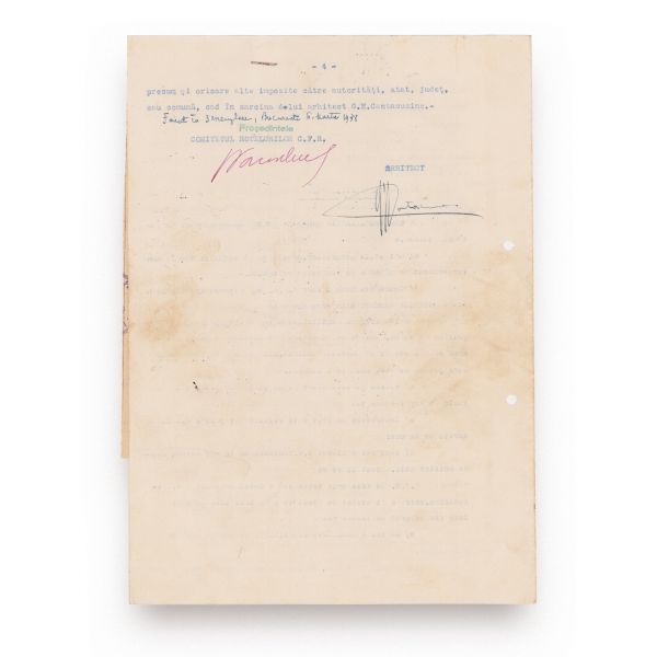G. M. Cantacuzino, contract + scrisoare pentru Oficiul Național al Turismului, 1938