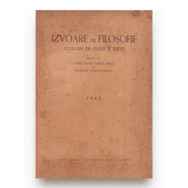 Izvoare de filosofie. Culegere de studii și texte, 1942 
