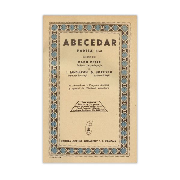 Radu Petre, Abecedar, 1927, partea I și II