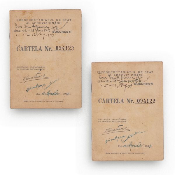 Moldovanu Irina - Mihaela și Florica, două cartele pentru alimente, 11 aprilie 1943