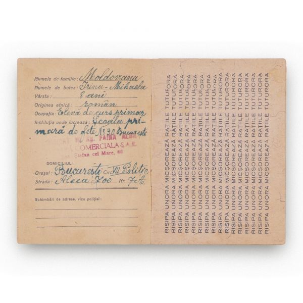 Moldovanu Irina - Mihaela și Florica, două cartele pentru alimente, 11 aprilie 1943 