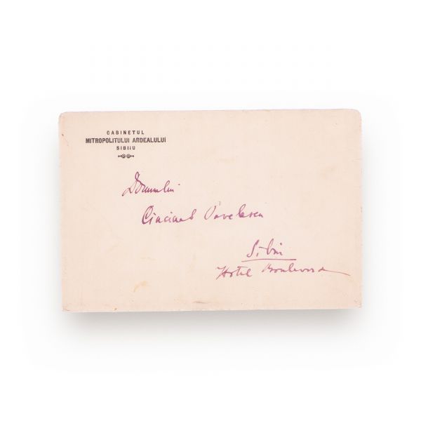 Nicolae Bălan, Mitropolitul Ardealului, scrisoare pentru Cincinat Pavelescu, 4.X.1931