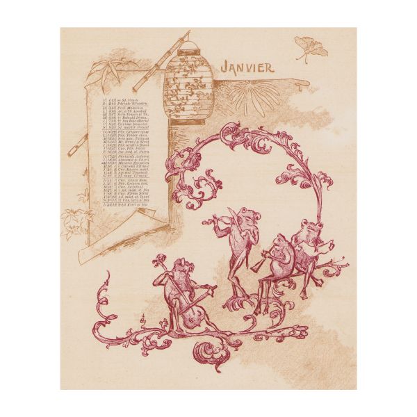 Calendrier de salon, 1899, ilustrat de Marcu Mützner