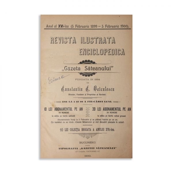 Revista ilustrată enciclopedică, 1900