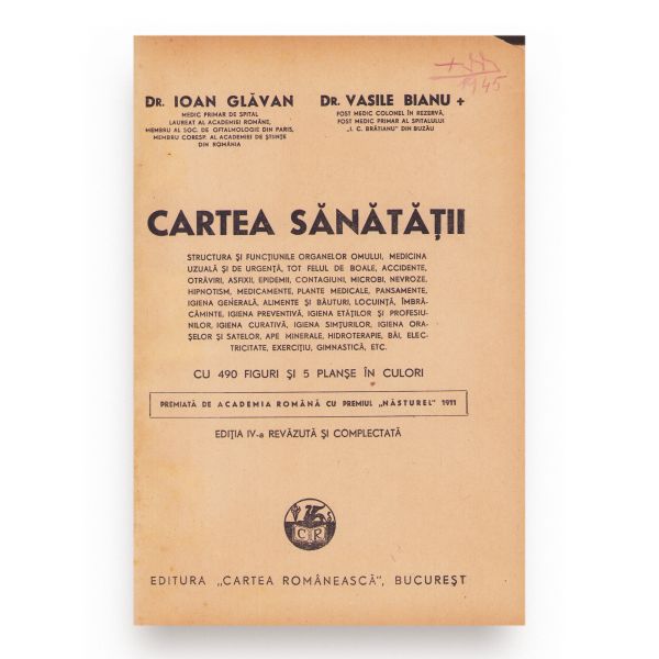 Doctor I. Glăvan, Cartea sănătății, 1946