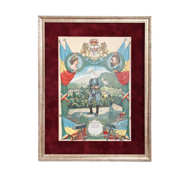 Ofițer de infanterie, Souvenire din serviciul armatei, cromolitografie