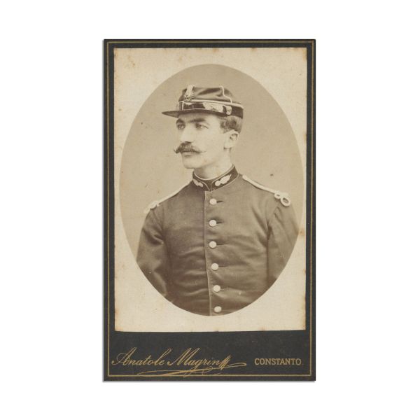 Generalul N. C. Constantinescu, carte de vizită + fotografie format carte-de-visite