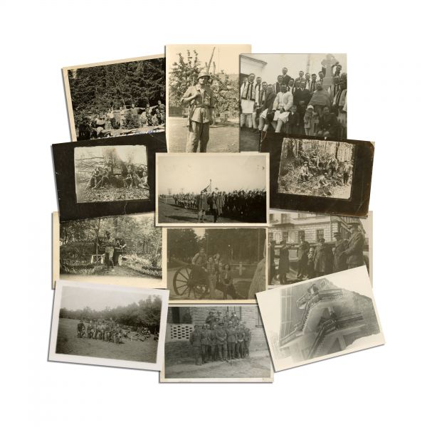 Soldați români pe front, album cu 147 de fotografii