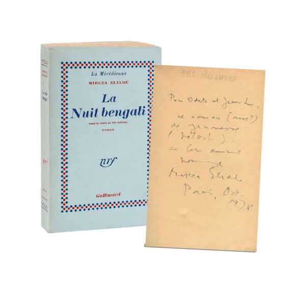 Mircea Eliade, La Nuit bengali (Maitreyi), 1950, cu dedicația autorului