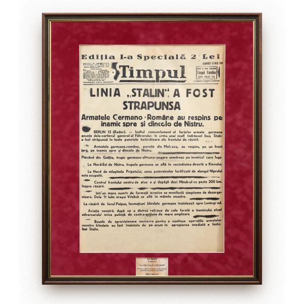 Publicația „Timpul”, 13 iulie 1941 - Linia „Stalin” a fost străpunsă