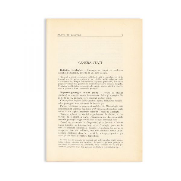 I. Simionescu, Tratat de geologie, 1929 