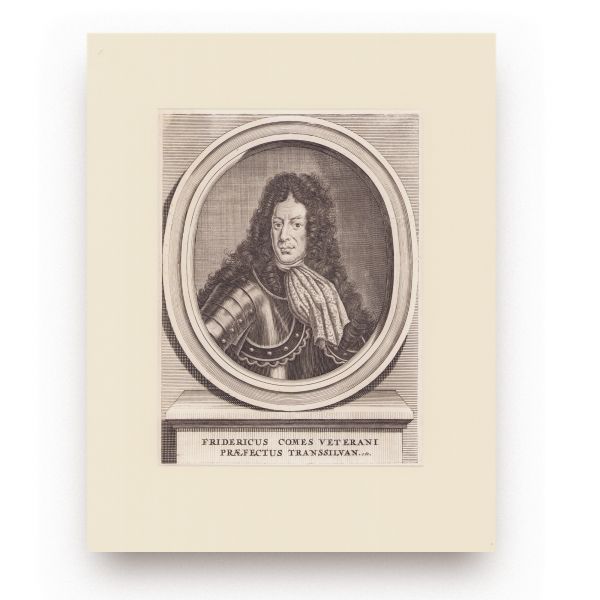 Federico Antonio Ambrogio Veterani, guvernatorul Transilvaniei, gravură în cupru, sec. XVII