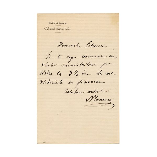 Nicolae Ionescu, scrisoare pentru Ioan C. Petrescu, [1876]
