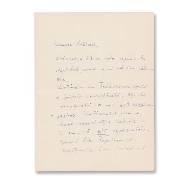 Lucian Blaga, scrisoare pentru Olimpiu Boitoș + fotografie de epocă 