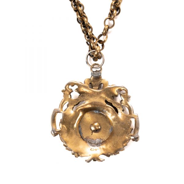 Medalion realizat cu ocazia vizitei reginei Maria a României în Statele Unite, marca Coro