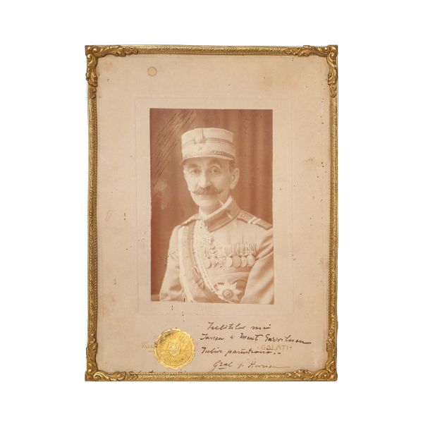 General Ioan Herescu, fotografie de epocă, cu dedicație olografă