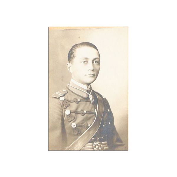 Căpitan Gh. Magherescu, fotografie de epocă + certificat de absolvire, 1937