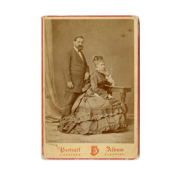 Grigore și Maria Capșa, două fotografii de cabinet, Franz Mandy și Franz Duschek