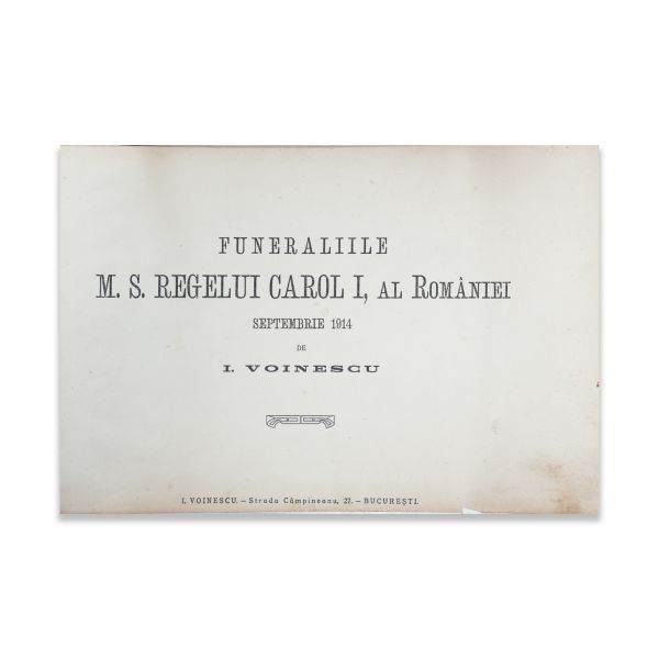 I. Voinescu, Albumul funeraliilor regelui Carol I al României, 1914