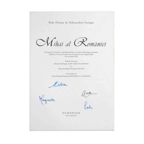 Radu Principe de Hohenzollern-Veringen, Mihai al României, 2001, cu semnături olografe
