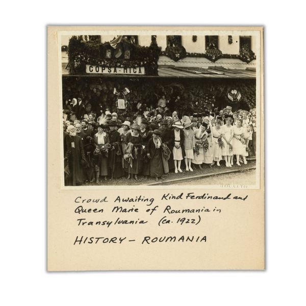 Regina Maria și regele Ferdinand în Transilvania, trei fotografii de epocă, 1919, fotograf Merl La Voy