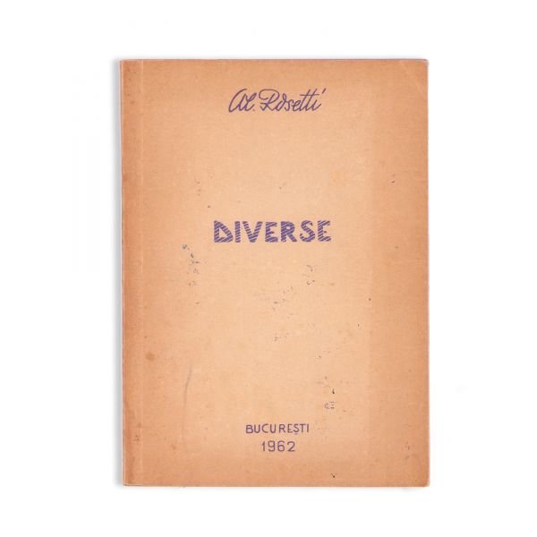 Al. Rosetti, Diverse, 1962, cu dedicație pentru D. D. Roșca