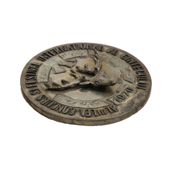 Cerbul de aur, medalie a ediției a III-a, 1970, în cutie de epocă