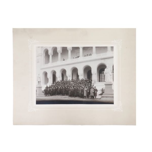 Anghel Saligny, Elie Radu și C.I. Istrati la Palatul Artelor, fotografie de mari dimensiuni, cca. 1906-1910 