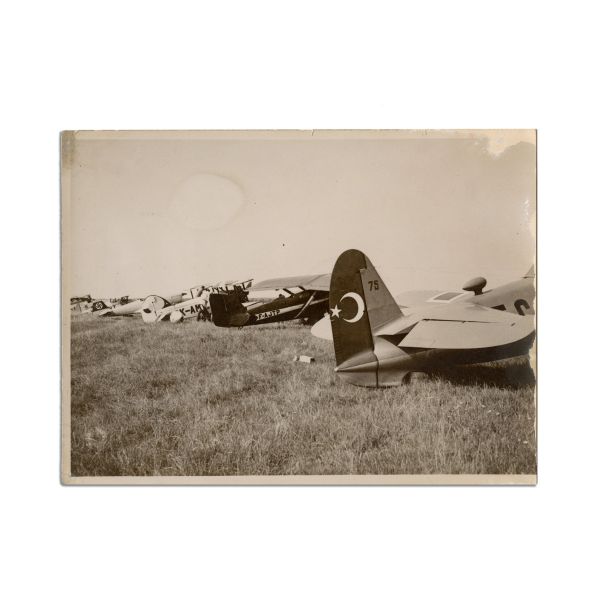 Meeting de aviație, avioanele participante, fotografie de presă, atelier I. Berman 