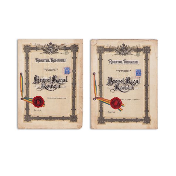 Două brevete referitoare la inventarea dispozitivului pentru perforarea burlanelor din interior, 1933-1934