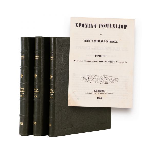 Gheorghe Șincai, Hronica românilor și a mai multor neamuri, 1853-1854, 3 volume, prima ediție 
