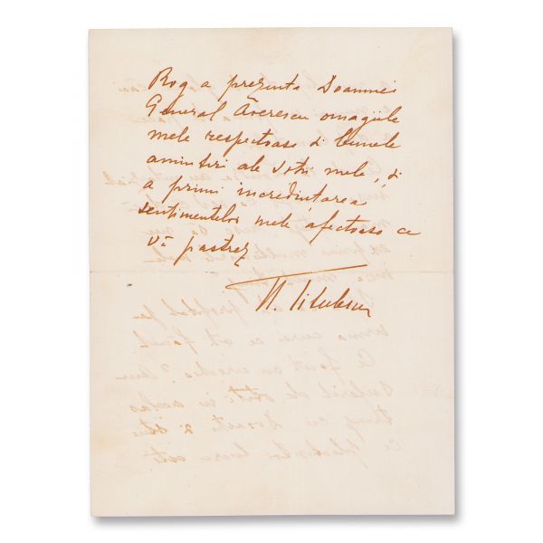 Nicolae Titulescu, scrisoare expediată generalului Alexandru Averescu, 15 octombrie 1928