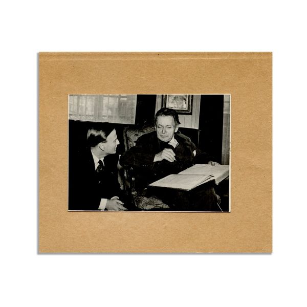 George Enescu alături de Yehudi Menuhin, fotografie de epocă