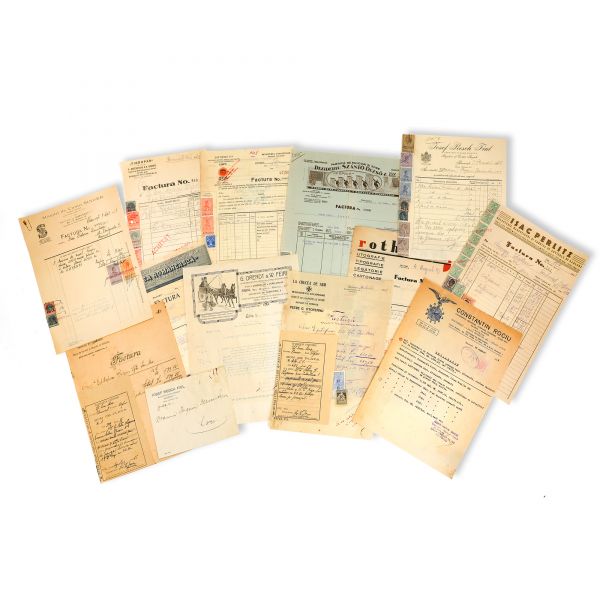 Iosef Resch Fiul, Tipografia „Rothmark”, colecție de 12 facturi