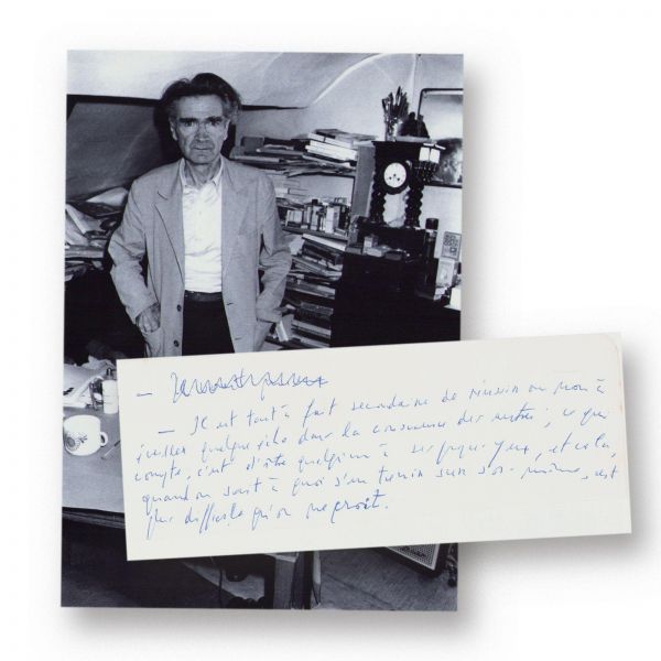 Emil Cioran, Ce conteaza este să însemni tu ceva în ochii tăi…, filă manuscris 