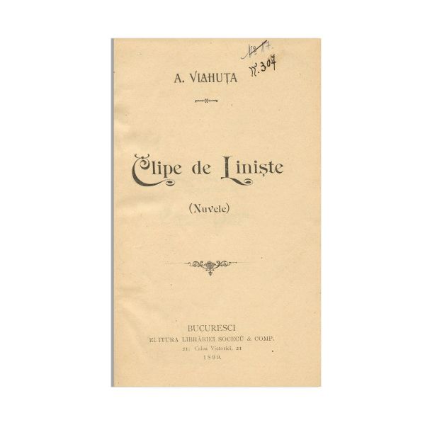 A. Vlahuță, Clipe de liniște, 1899