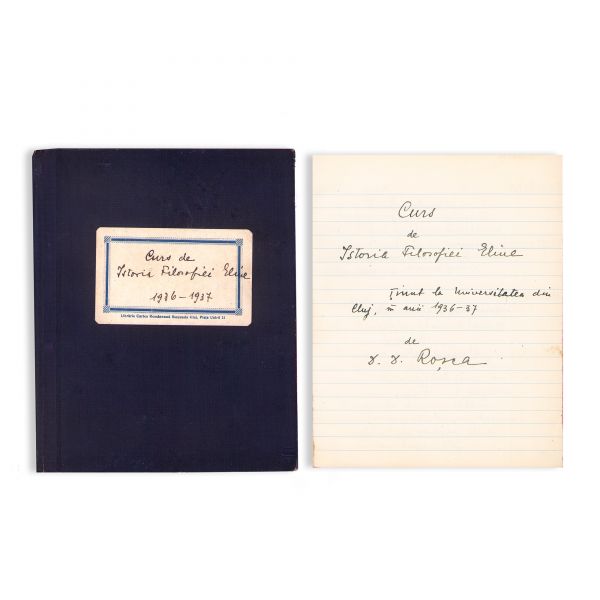 D. D. Roșca, curs de Istoria Filosofiei Elene, caiet-manuscris, 1936-1937