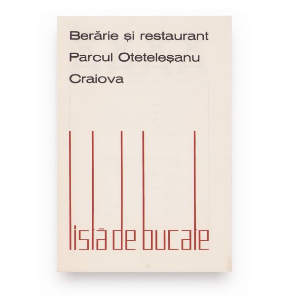 Colecție de șase meniuri de epocă