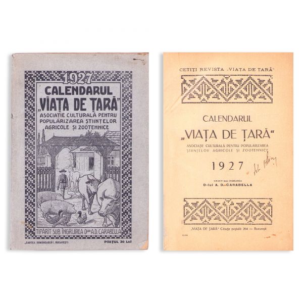 Calendarul „Viața de țară” pe anul 1927