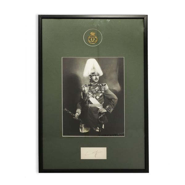 Regele Carol al II-lea, bilet cu semnătură olografă + fotografie + cifru