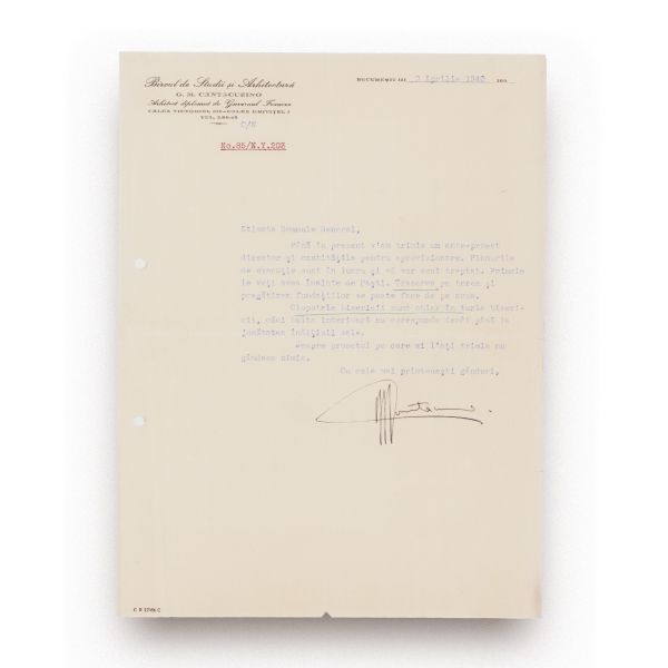 G. M. Cantacuzino și gen. Pion, arhiva corespondenței privind construirea Bisericii din Seini, 1939 - 1941