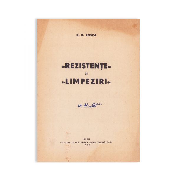 D. D. Roșca, 13 volume, 1928-1979, cu ex-libris și dedicație