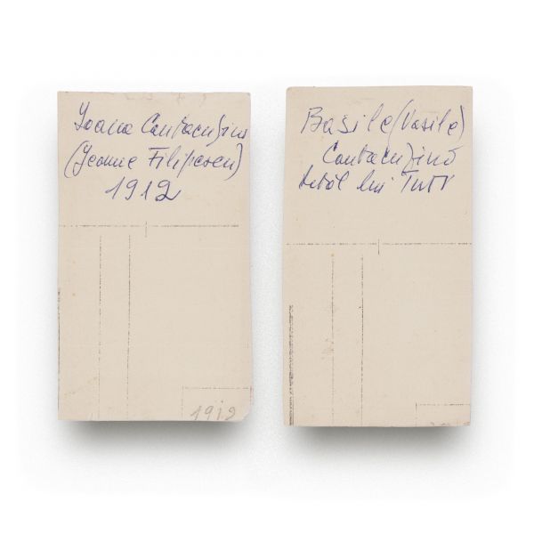 Nicolae Vasile și Marcela Cantacuzino, părinții lui G. M. Cantacuzino, două fotografii de epocă, cca. 1912  