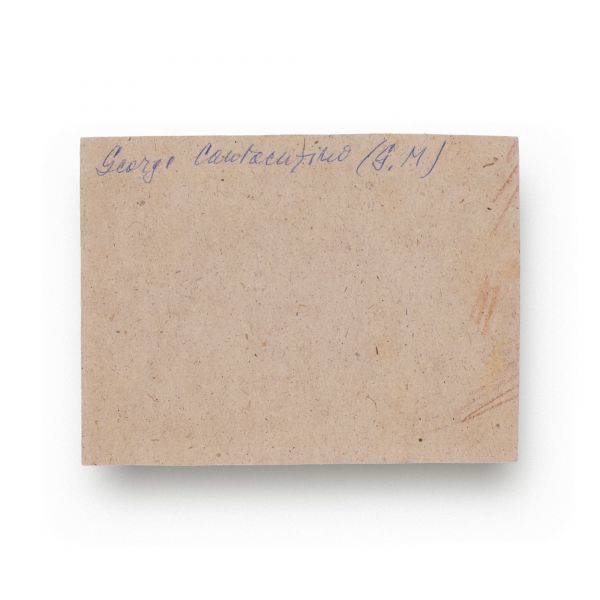 George Matei Cantacuzino realizând un portret în atelierul său, fotografie de epocă, cca. 1958