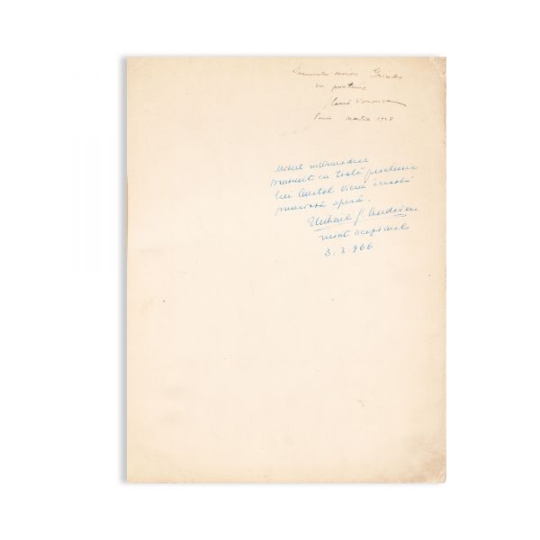 Ilarie Voronca, Colomba, 1927, exemplar numerotat cu dedicație pentru jurnalistul Miron Grindea