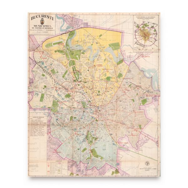 Planul general al Municipiului București, 1938 + Planul Municipiului București pe anul 1945 