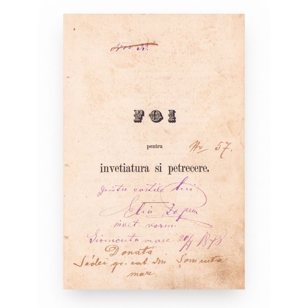 Foi pentru învățătură și petrecere, patru părți colligate, [1878]