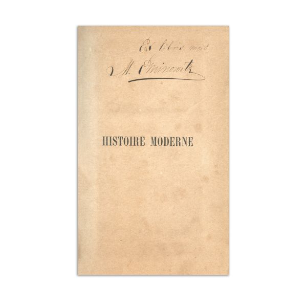 Histoire Universelle, Paris, Librairie Internationale, 1865 - 1868, 4 volume din biblioteca lui Mihai Eminescu, cu ex-librisul semnătură al lui Matei Eminescu 